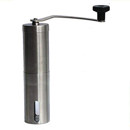 Manuelle Kaffeemühle Grat Kaffeemühle Kaffeemühle Edelstahl Kaffeemühle mit Stoffbeutel und Bürste, Verstellbarer konischer Keramikgrat