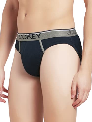 Image of Jockey 8044 Men's Super Combed Cotton Rib Solid Brief with Ultrasoft Waistband