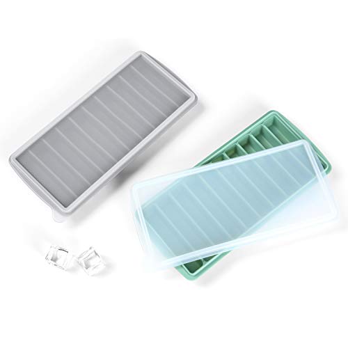 Ice Cube Tray With Lids 2 Pack, Stick Cube Trays with Easy Push