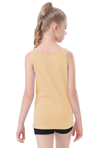 Image of QBK 2T-13Years Girls Tank Tops Cotton Dance Basic Sleeveless Undershirts | Gymnastics Ballet Dancewear