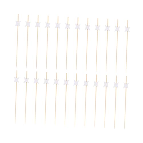 HOMOBABE 200個 入り使い捨てフルーツフォーク 天然竹製四角断面デザートスティック ケーキや 用パーティー用品