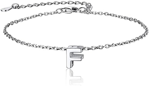 ChainsPro Women Silver Letter Bracelet,Adjustable 16+5CM (Gift Wrapped)
