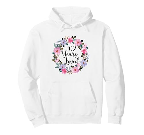 Floral 102 Year Old 102th Birthday Men Women 102 Years Loved �p�[�J�[