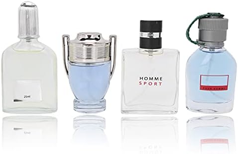 Men's Eau de Parfum, Cologne Perfume Set Long-Lasting Eau de Cologne Eau de Toilette, Gentleman Liquid Perfume, Christmas Thanksgiving Gift Perfume Kit for Your Boyfriend and Father 4 X 25 Ml