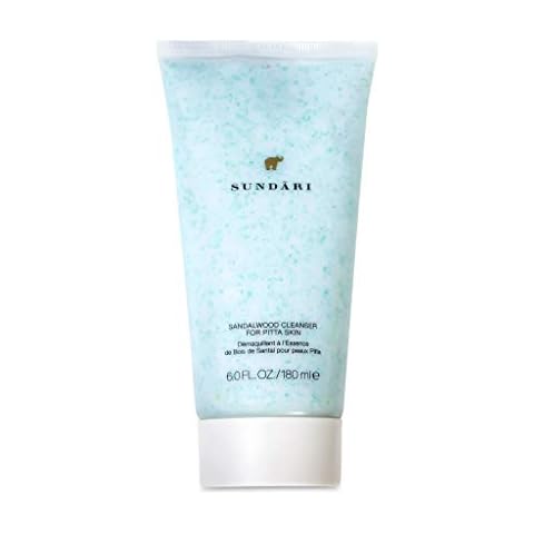 SUNDARI Sandalwood Cleanser - 6.0 Fl Oz, Ayurvedic Face Wash with Jojoba Beads, Removes Impurities & Exfoliates, For Normal-Combination Skin Cover