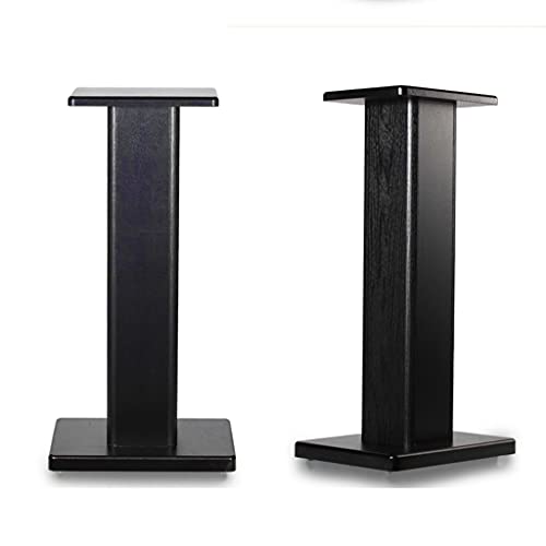 Support D'enceinte Surround Support De Sol Sonore Étagère Audio En Bois Anti-vibration Conception Remplissable De Sable Repose-pieds Antidérapants En Bas ( Color : Black , Size : 50cm ) Cover