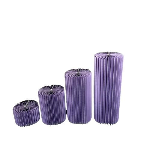 Support à dessert en cylindre de papier violet pour décoration de mariage et fête