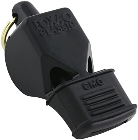 Fox 40 CMG Whistle with Cushioned Mouth Grip, Black