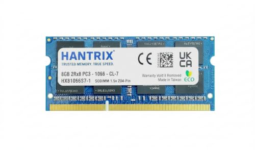 Image of 8GB DDR3 1066MHz Laptop RAM | PC3-8500S 1.5V 2Rx8 SO-DIMM | Memory for DDR3 Laptops | Warranty-3 Years
