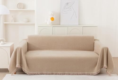 TMVOK マルチカバー ソファカバー ブランケット 犬猫対策 汚れ防止 1人 2人掛け ソファーかばー 無地 北欧風 長方形 130*180cm 通気 柔らかく カウチ ベッドカバー シェニール テーブルクロス 洗える 四季通用