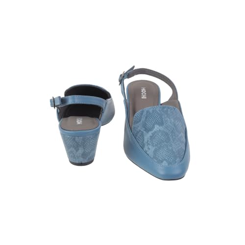 Image of Mochi Women Synthetic Leather Claasic Block Heel Backstrap Sandal
