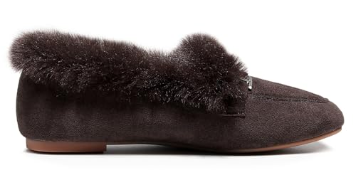 Image of VenusCelia Women's Cozy Furry Flat Shoe