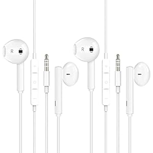 [Apple MFi Certified] 2 Pack-Apple Earbuds/Headphone/Earphones with 3.5mm Wired Headphone Wired Earbud with Microphone…