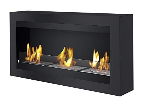Black Wall Mounted Ventless Bio Ethanol Fireplace - Magnum | Ignis #TOP12