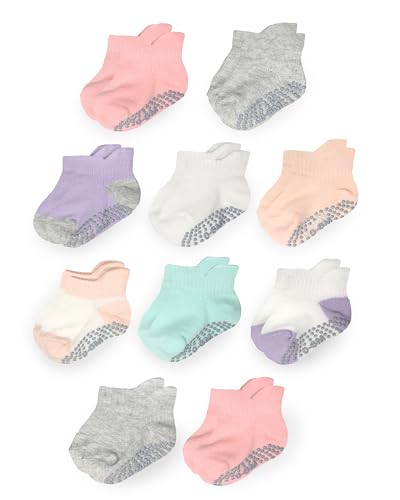 Image of Fruit of the Loom Cotton Grip Socks for Baby and Toddler