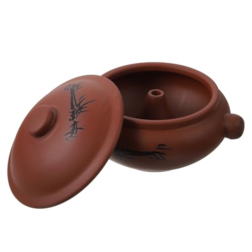 EPIGEIST Olla de Cerámica para Estofado 350 Ml Cazuela de Vapor Doméstica Antiadherente Olla para Sopa y Guisos Resistente y Fácil de Limpiar Utensilio Cocina Hogar