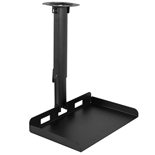 VIVO Universal Ceiling Extending Projector Tray Mount, Height Adjustable Projection, No Hole Installation, Hidden Cable Routing, Black, MOUNT-VP08B