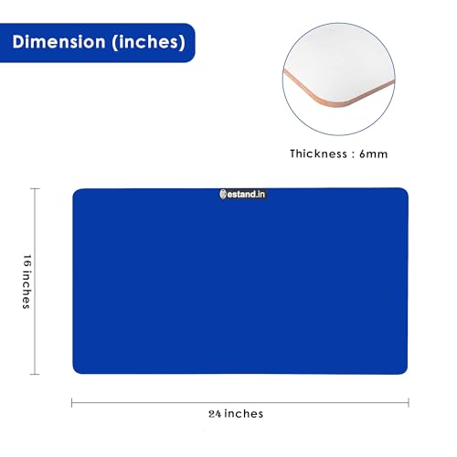 Image of Lap Board for Study | Home | Dining | Office | Laptop | Computer Desk | Reading & Writing | Multi-Purpose | Made in India | (Blue, LB-16X24-BLUE)