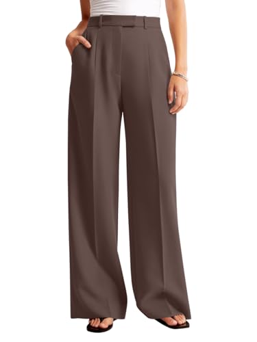 Image of NIMIN Women Wide Leg Pants High Waisted Business Casual Work Trousers Dressy Pants with Pockets