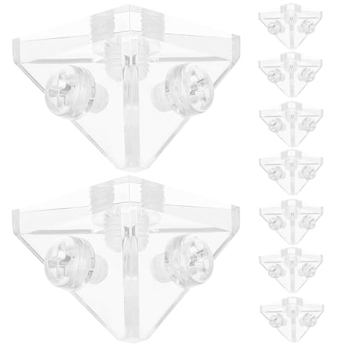 SMASOLO 10 Équerres D’Angle en Acrylique Transparentes Vis Intégrées Supports Démontables pour Boîtes Fixations Stables pour Étagères et Dispositifs Orthodontiques Lot Pratique pour