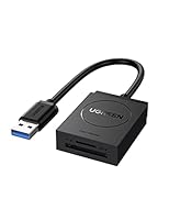 UGREEN USB 3.0 SD TF Kartenleser USB Card Reader Adapter TF SD Kartenleser 2 Slot Kartenlesegerät für SDXC, SDHC, SD, MMC, RS-MMC, Micro SDXC, Micro SD, Micro SDHC Karte schwarz