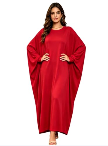 Image of Boedaty Women Soft Muslim Prayer Dress Abaya Islamic Ramadan Full of Elasticity Garment Dubai Robe