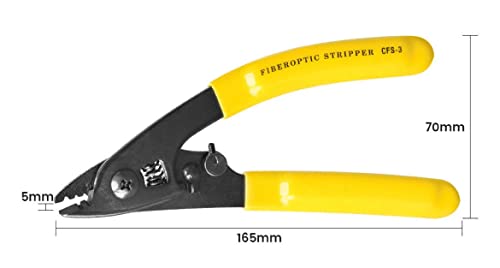 FIBAsource Fiber Optic Stripper, Three-Hole Pigtail Pliers for 125μm & 250μm Coating - Image 2