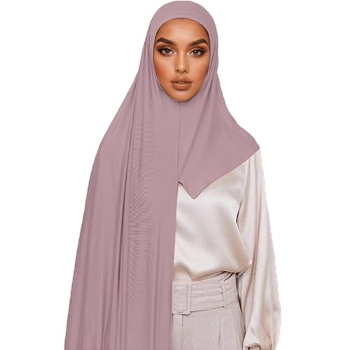 Women's Soft Modal Muslim Jersey Instant Hijab Scarf Fashion One Piece Amira Islamic Headscarf Shawl Wraps2