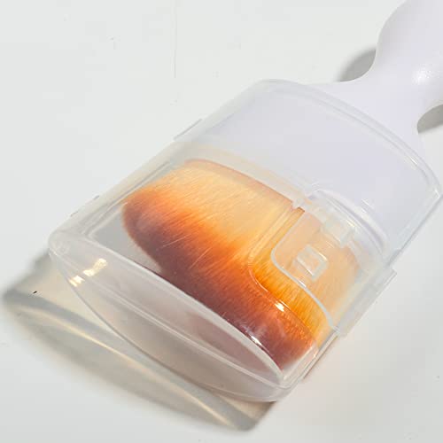 Image of AOCISKA Car Interior Detailing Brush,Soft Bristle Cleaning Brush Car Detailing Brush Dusting Brush,Car Interior Cleaning Tool,Auto Detail Brush Car Dash Duster Brush (White with Cap)