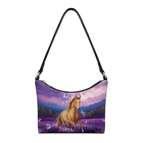Image of Handbag for Women Leather Underam Shoulder Bag with Zipper Fashion Work Purse Waterproof Travel Wallet