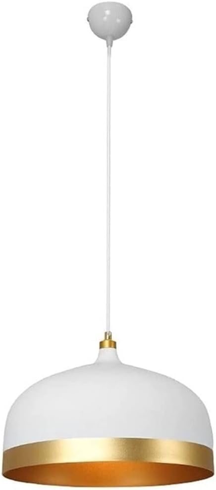 Lámpara colgante nórdica minimalista con acabado de metal y oro fino