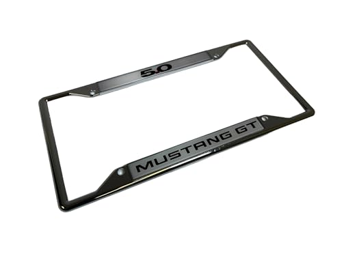 Eurosport Daytona- Compatible with - Ford - Mustang GT 5.0 - Chrome License Plate Frame