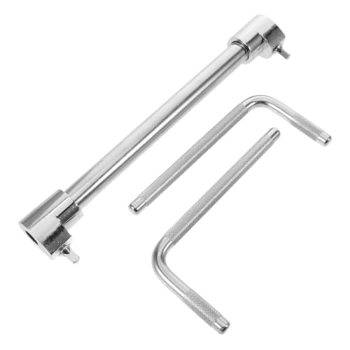 Soporte para cowbell UKCOCO de metal con dos varillas para aro de bombo, ligero y compatible con baterías, para creación musical y giras miniatura 1