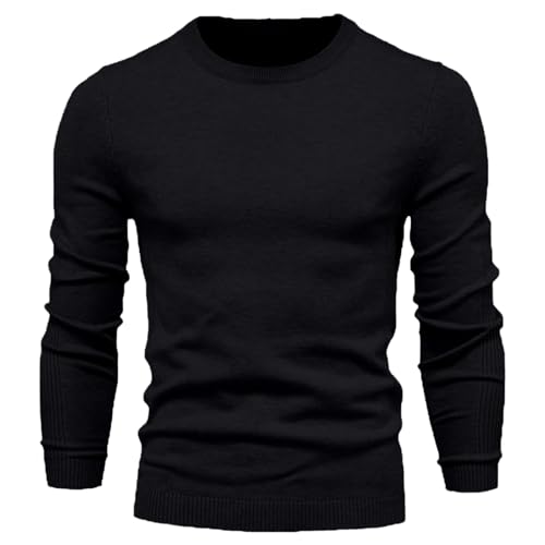 Men's Sweater Crew Neck Long Sleeve Sweaters Casual Pullover Sweater Cable Knit Pullover Plus Size Warm Winter Outwear