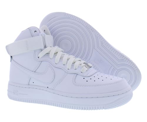 White Leather Nike WMNS Air Force 1 Hi REC2