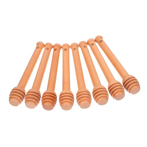 GLEAVI 8個蜂蜜かき混ぜスティック 天然木製はちみディッパー 蜂蜜ドリズルワンド ハニージャム兼用コンパクトサーバー キッチ