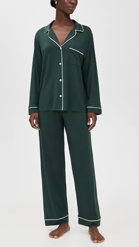 Image of Eberjey Gisele Classic Women's Pajama Set | Long Sleeve Shirt + Long Pants