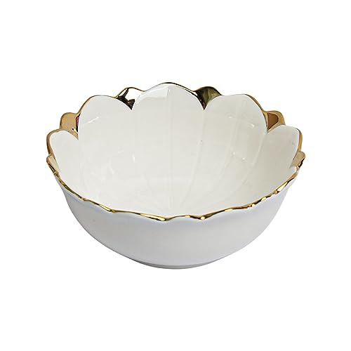 Image of MARKET 99 Antique Off-White Ceramic Serving Dish | Multipurpose Bowls for Vegetables, Soup, Salad, Pasta & Oatmeal | Luxury Serveware for Diwali, Eid, Holi & Everyday Stylish Table Setting