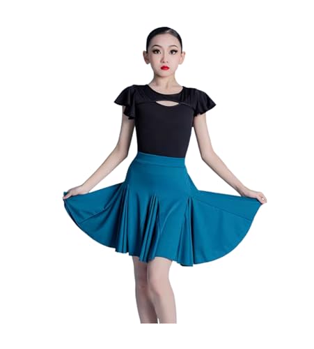 Vestido de Baile para niños, Vestido de Rumba Latina Dividida, Vestido de Samba, Ropa de competición, Ropa de Baile de salón, Faldas de Salsa y Tango
