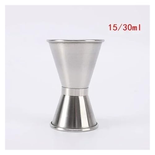 Doseur à cocktail double face 30/60ml en acier durable edge curl