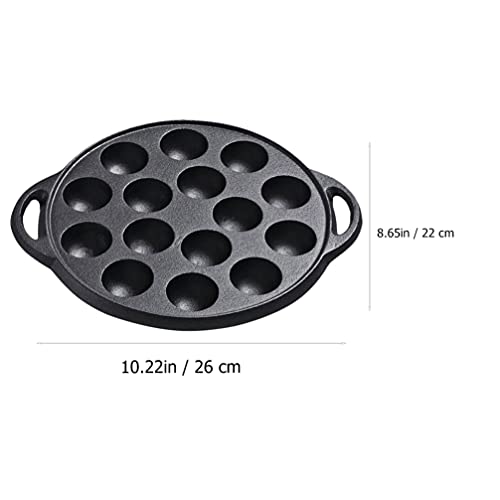 15 Compartment Tray Pastry Fork Cast Iron Escargot Dish With Forks And Brush Snail Escargot Plate Oyster Serving Platter Frying Pan For Home Bbq Restaurant Snail Plate Oyster Grill Pan #TOP2