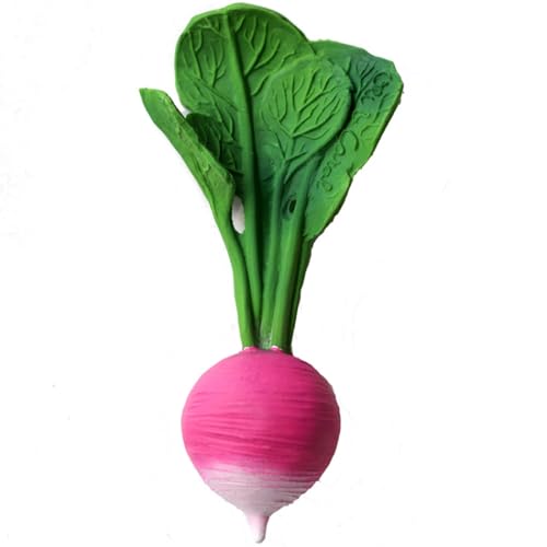 Oli & Carol - Mordedor para bebé de caucho natural - Regalo para bebé 0 3 6 meses, 1 año - Ramona The Radish Oli & Carol - Mordedor para bebé de caucho natural - Regalo para bebé 0 3 6 meses, 1 año - Ramona The Radish