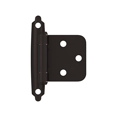 Image of Amerock 5 Pairs Variable Overlay Oil-Rubbed Bronze Face Mount Cabinet Hinge | Steel Face Mount Self-Closing Cabinet Hinges for Face Frame Cabinets; Ideal for Kitchen, Bathroom and Furniture Doors