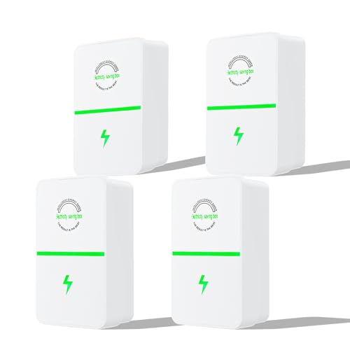 4PCS EnergySaver, Plug in Power Box Saver, 2026 Electricity Saving Box, Energy SaverPlug to Reduce Electricity Bill, SmartPlug Device, PowerFactor for Household/Offices