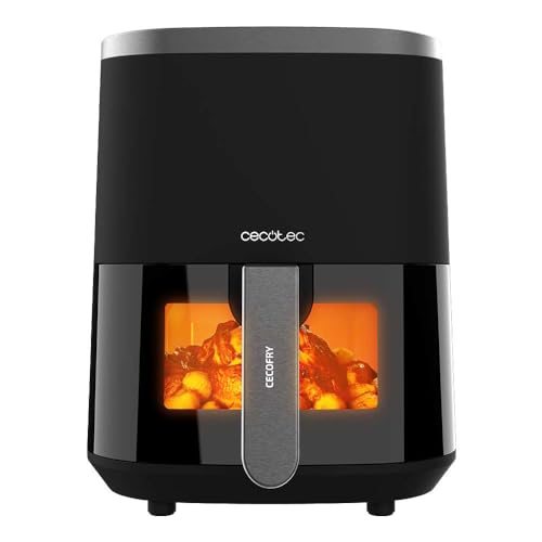 Cecotec Friggitrice ad Aria Cecofry Fantastik Window 4000. Air Fryer Air Fryer. 1400 W, Capacità 4 L, 9 Menu, Controllo Tattile, Tecnologia Perfectcoo, Tempo Regolabile 80-200ºc, 0-60 Minuti