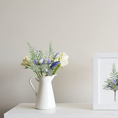 24" Artificial Lavender Wreath With 2 Picks, Fake Lavender Wreath For Front Door, Door Wreath For Spring Summer Farmhouse Wreath Decorative Flower Wreath Outdoor Wreath #TOP6