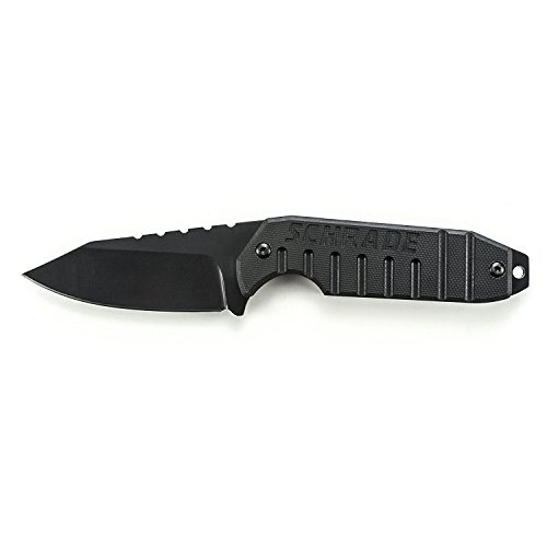 Schrade SCHF16 7in High Carbon S.S. Full Tang Fixed Blade Knife with 3.1in Clip Point Blade and G-10 Handle for Outdoor Survival, Tactical and EDC