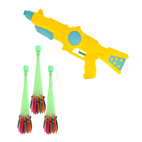 Image of Brown Leaf Toy Gun Holi Pichkari Water Gun Water Pistols Pichkari for Kids Holi Pool Party Fun Toys (1 Pichkari with 3 Magic Balloon)