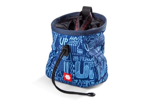 Ocun Lucky + Belt Blau - Praktischer farbenfroher Chalk Bag, Größe One Size - Farbe Up Blue, x