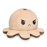 TeeTurtle Reversible Octopus Coffee Cream 4 Inch Flip Plush